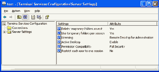  Terminal Services Configuration 